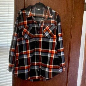 Maurices Plaid Button Up with Pockets
